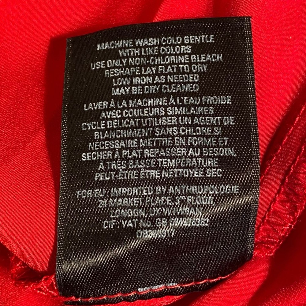 Anthropologie Moulinette Soures Rubied Red Fit and Flare Dress 8 - Picture 6 of 9